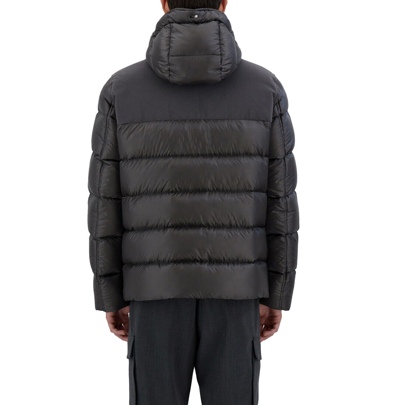 HERNO Bomber In Nylon E Linen Velluto Uomo Grigio Scuro PI001178U12020Z 9478 GRIGIO SC. 