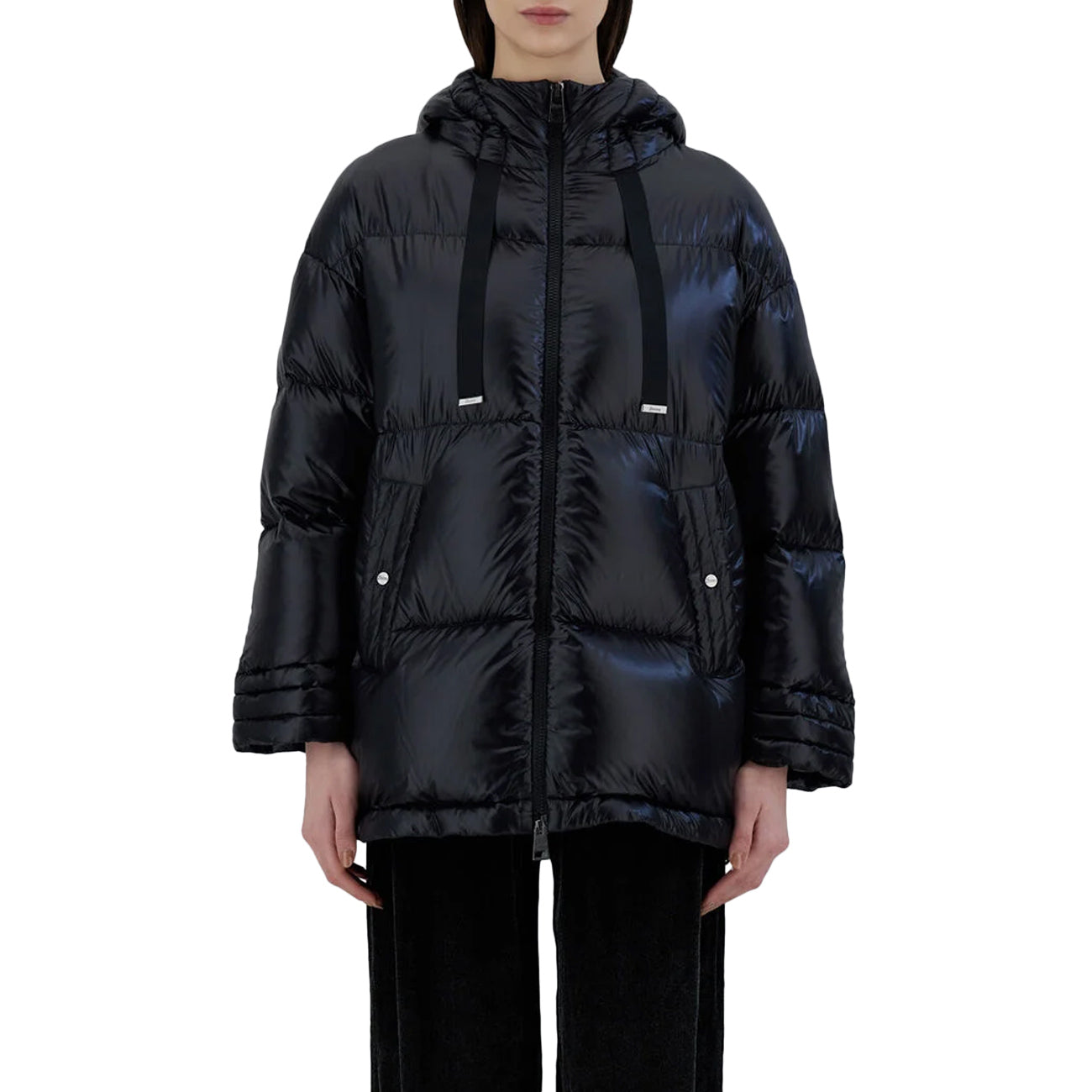 HERNO Piumino A-Shape In Nyl Ultralight Donna Nero PI001952D12017Z 9300 NERO 