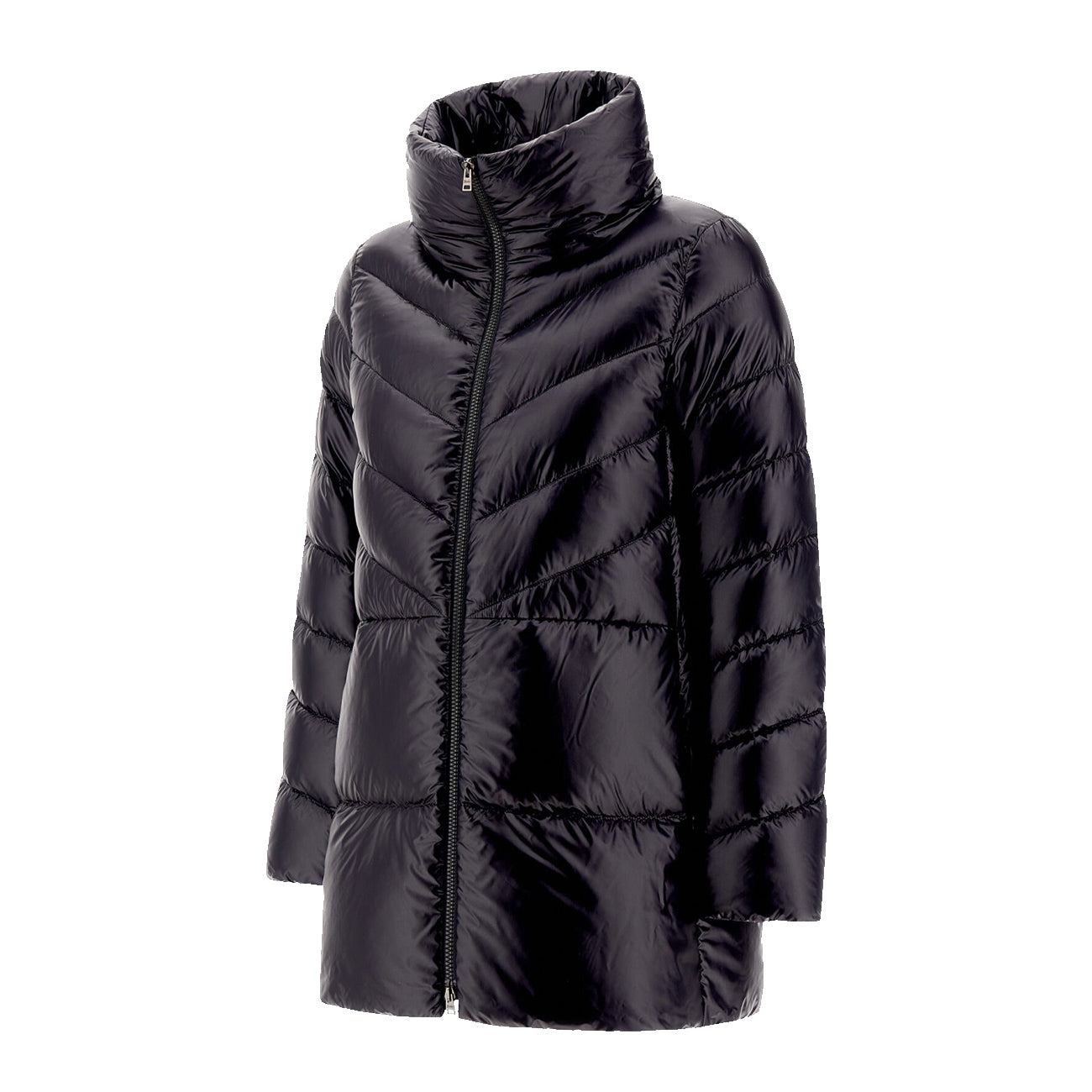 HERNO Piumino A-Shape In Nylon Donna Nero PI001955D12017Z 9300 NERO 