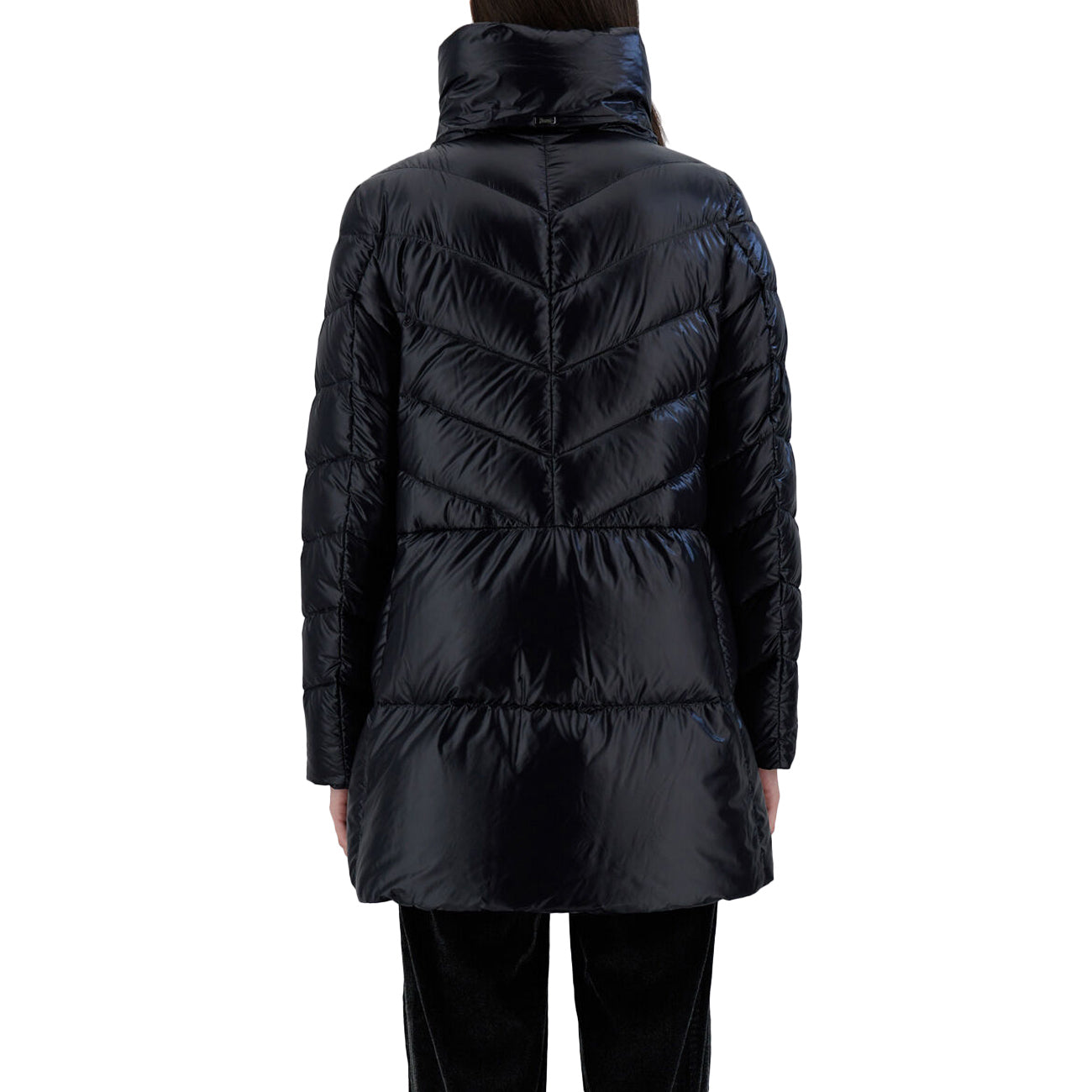 HERNO Piumino A-Shape In Nylon Donna Nero PI001955D12017Z 9300 NERO 