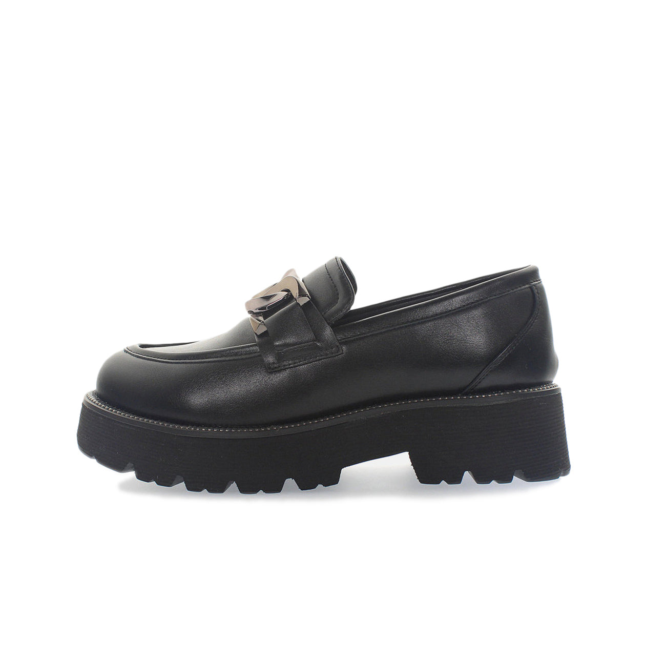 KHARISMA Mocassini Carrarmato Con Morsetto In Metallo Donna Nero 8265 NERO 