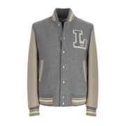 L.B.M.1911. Bomber College In Jersey Uomo Grigio/Beige 9378_S_35703 1 GRIGIO/BEIGE 