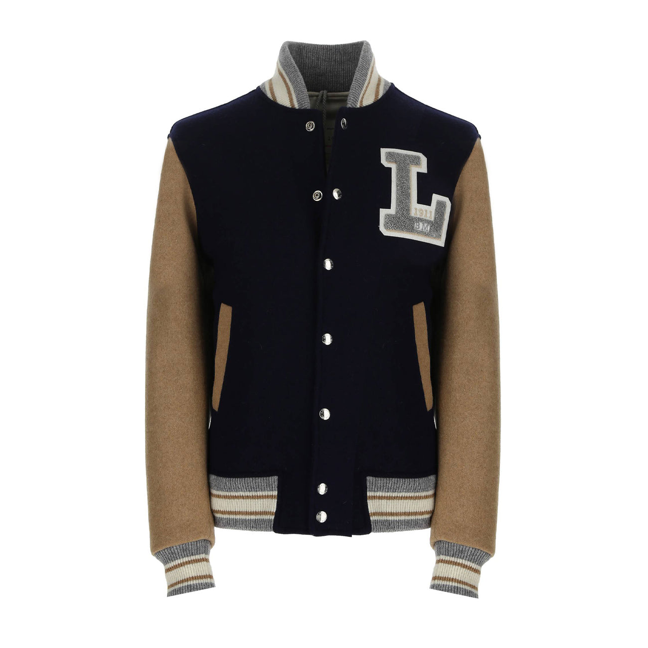 L.B.M.1911. Bomber College In Jersey Uomo Blu/Cammello 9378_S_35703 5 BLU/CAMMELLO 