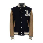 L.B.M.1911. Bomber College In Jersey Uomo Blu/Cammello 9378_S_35703 5 BLU/CAMMELLO 