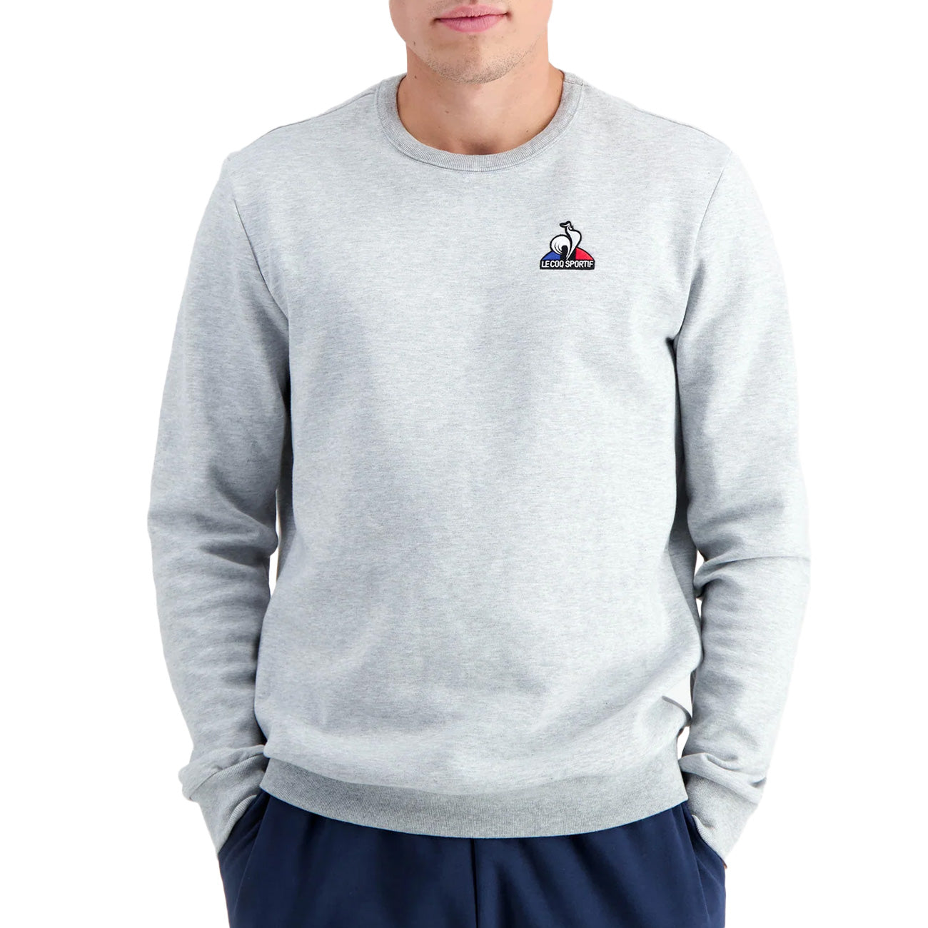 LE COQ SPORTIF Felpa Essentiel Uomo Gris Chine' Clair 2310559 GRIS CHINE CLAIR 