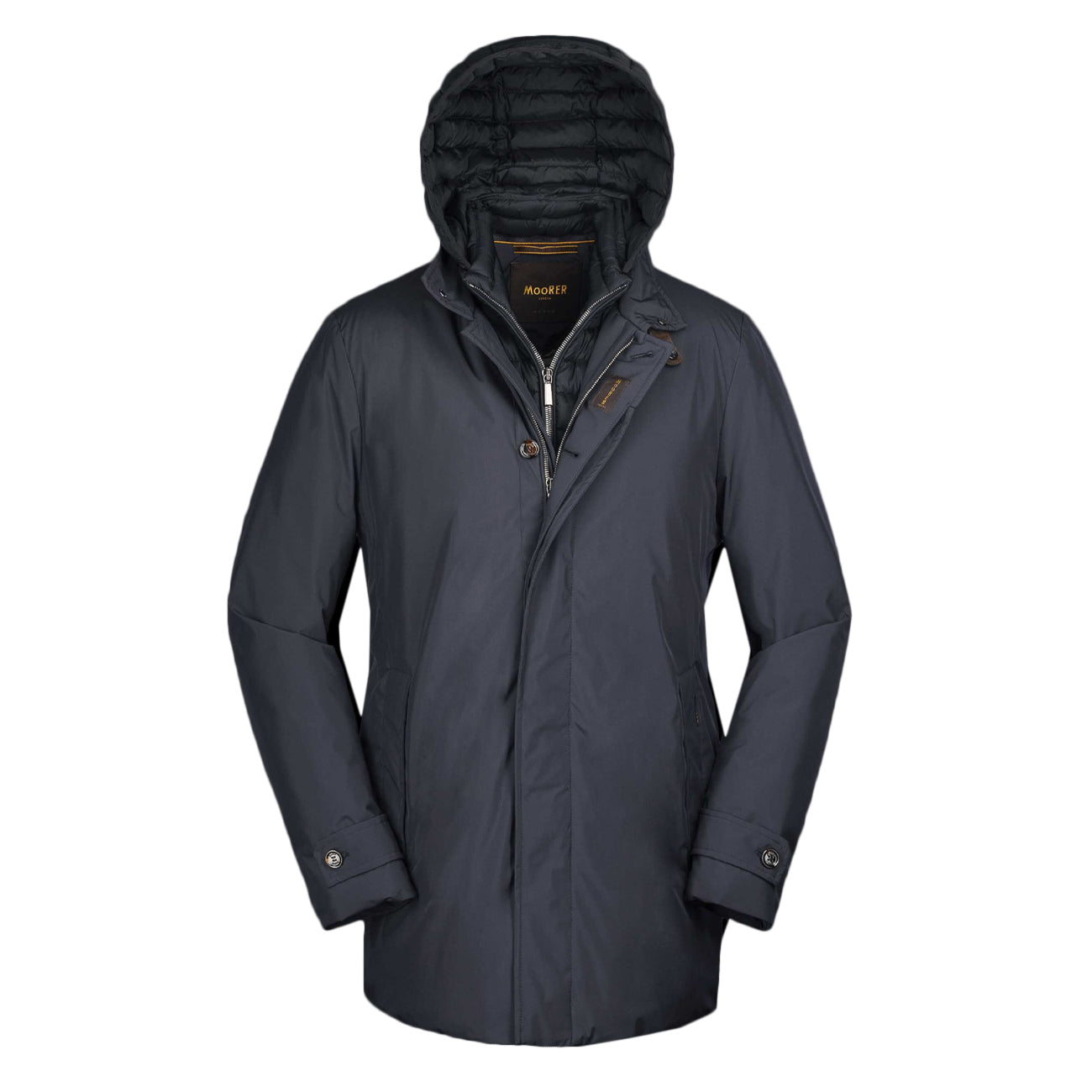 MOORER Cappotto Raffaello Stp Con Cappuccio Staccabile Uomo Blu MOUGI100261 U0498 BLU 