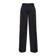 PINKO Pantalone Peru' In Twill Di Lana Donna Nero Limousine 103701/A1XX Z99 NERO LIMOUSINE 