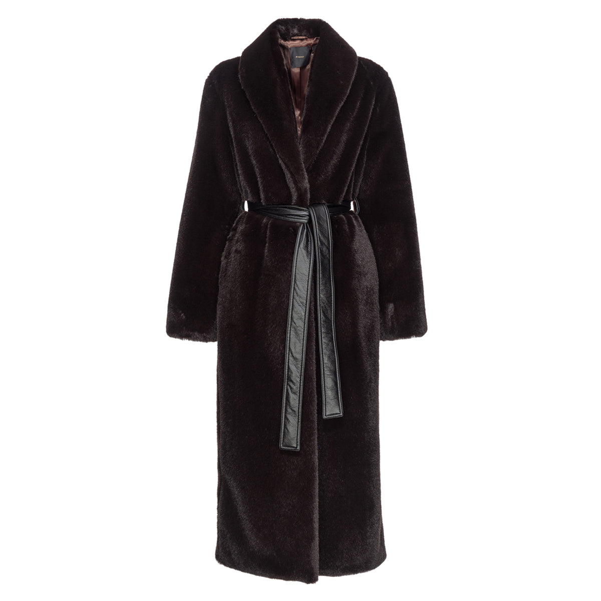 PINKO Cappotto Comore In Similvisione Donna Marrone 103824/A1ZM M28 MARRONE 