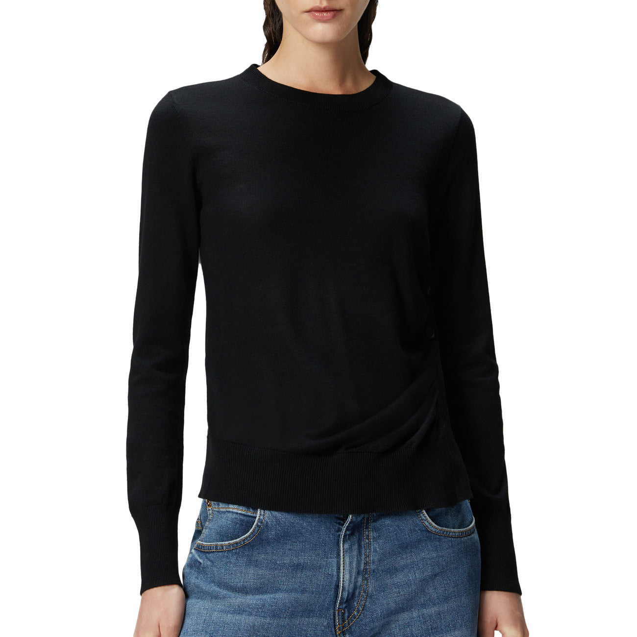 PINKO Maglia Diraspatura 100% Lana Donna Nero Limousine 103930/A189 Z99 NERO LIMUOSINE 