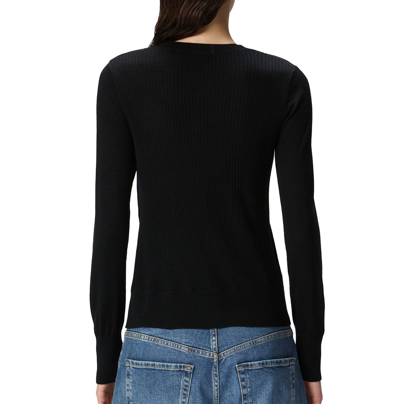 PINKO Maglia Diraspatura 100% Lana Donna Nero Limousine 103930/A189 Z99 NERO LIMUOSINE 