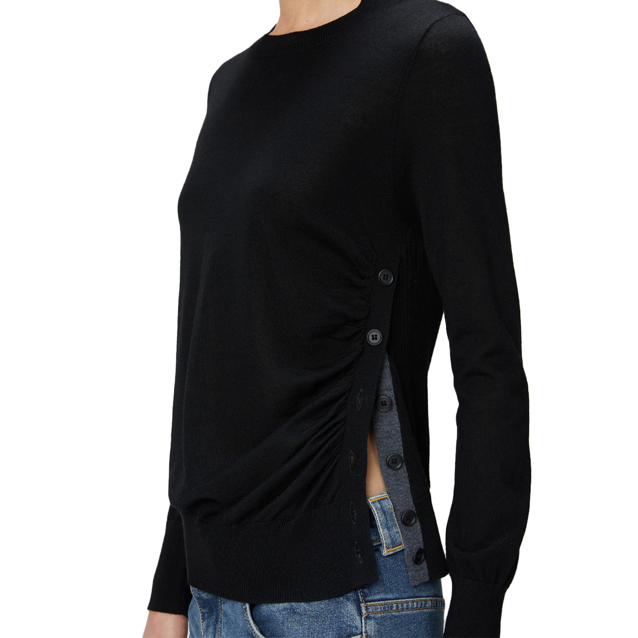 PINKO Maglia Diraspatura 100% Lana Donna Nero Limousine 103930/A189 Z99 NERO LIMUOSINE 