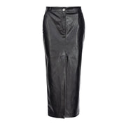 PINKO Gonna Similpelle Lunga Donna Nero Limousine 104145/7105 Z99 NERO LIMOUSINE 