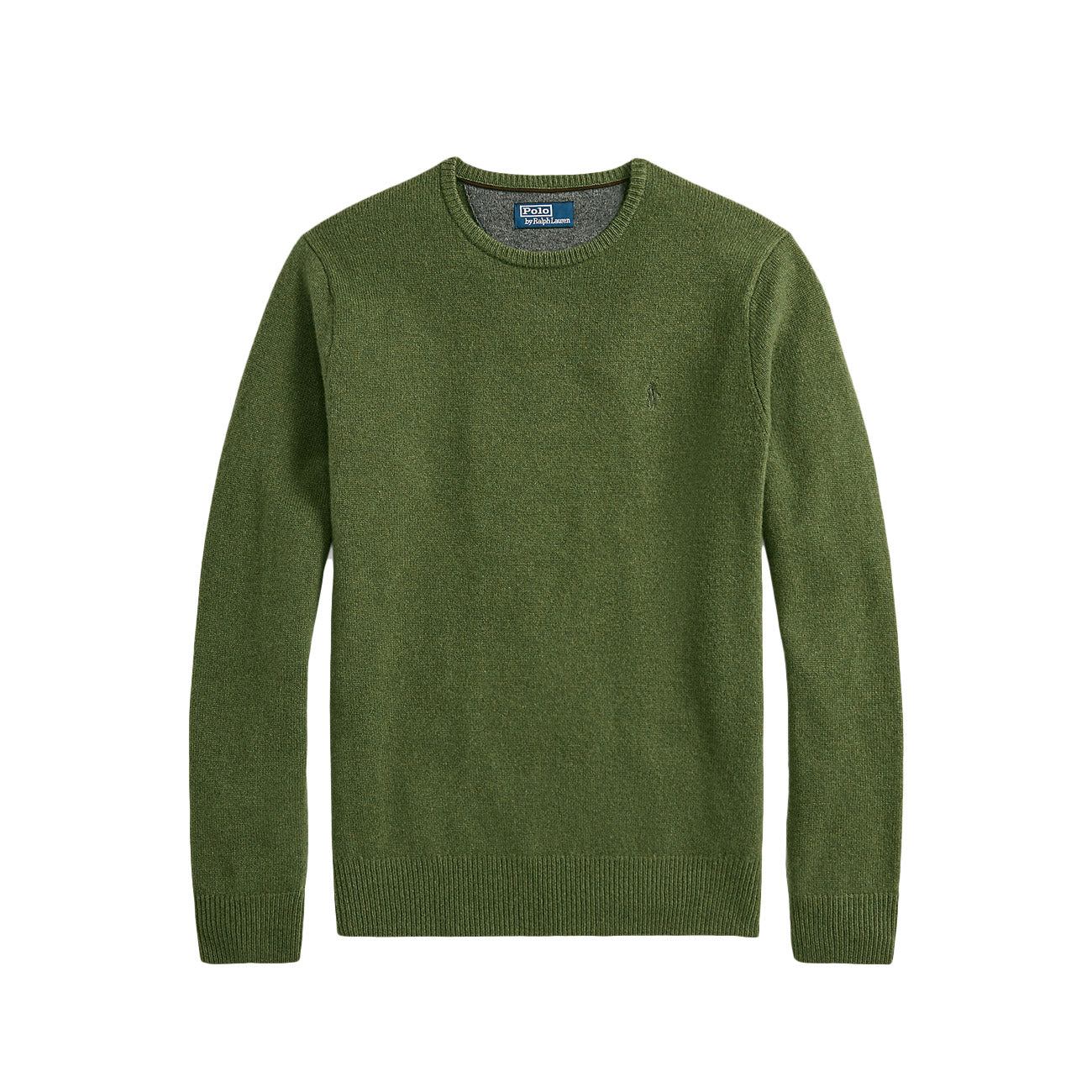POLO RALPH LAUREN Pullover Lambswool Uomo Classic Olive Heather 710876714 017 CLASSIC OLIVE HEATHER 