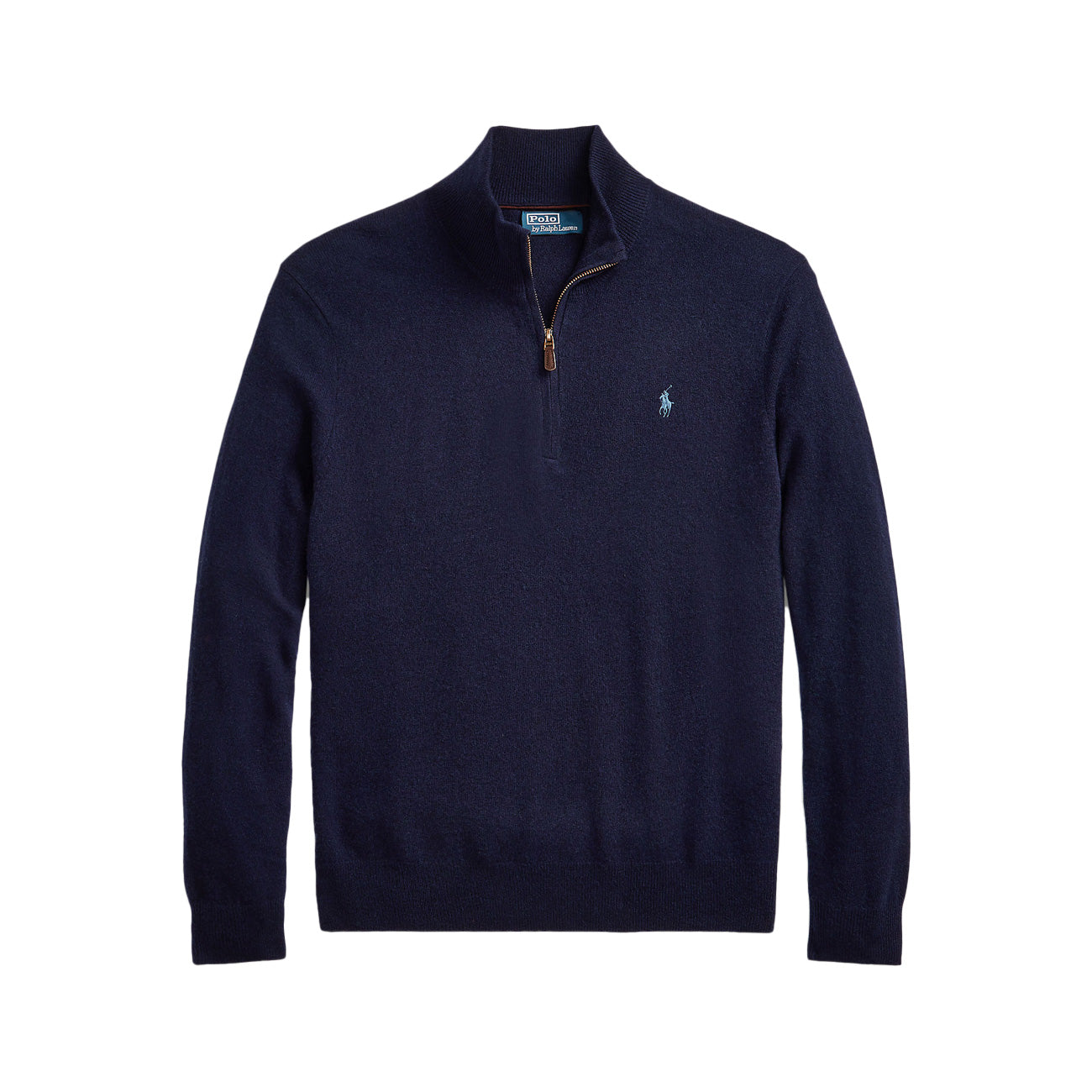 POLO RALPH LAUREN Pullover Mezza Zip In Lana Merino Uomo Hunter Navy 710876756 001 HUNTER NAVY 