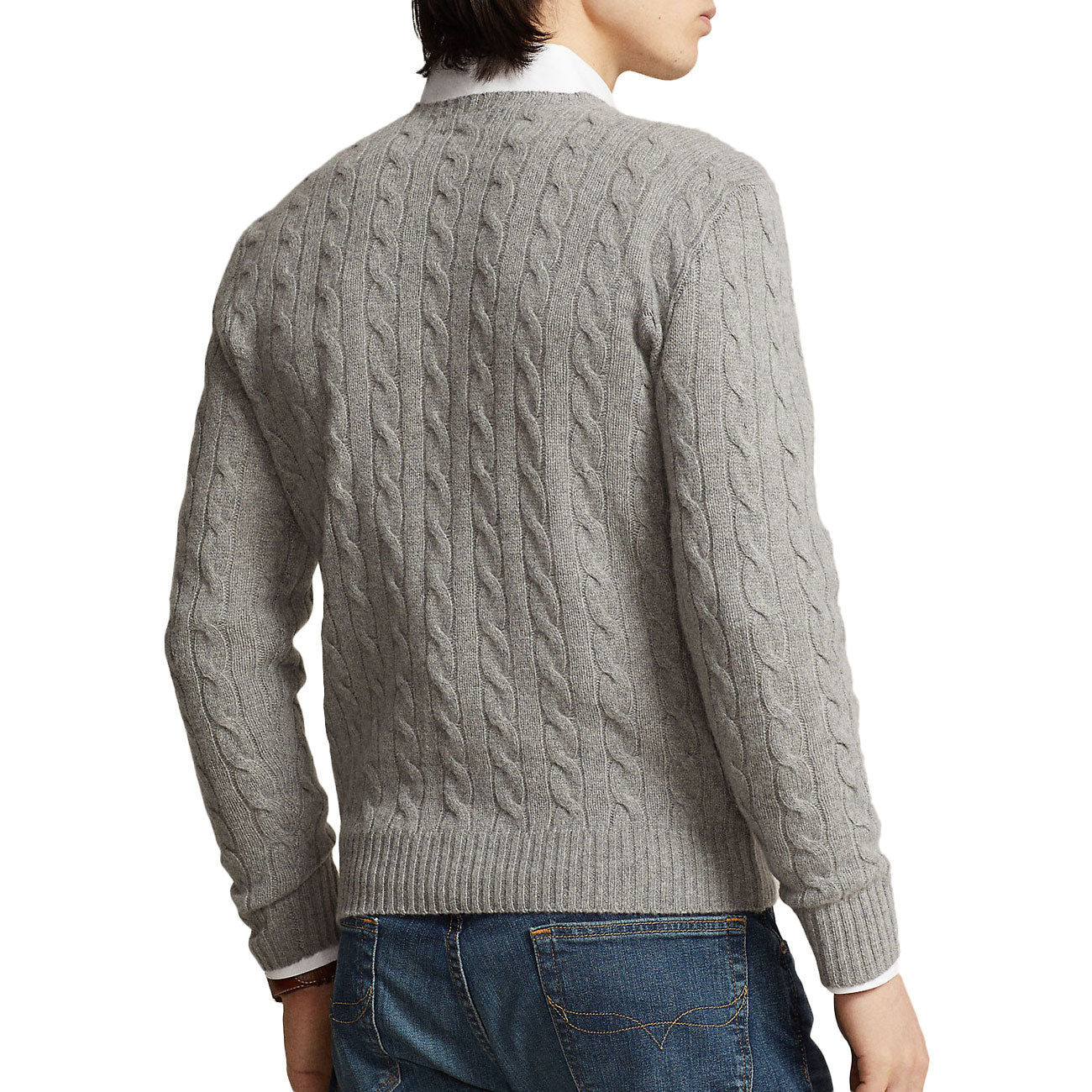 POLO RALPH LAUREN Pullover In Lana Cashmere Uomo Fawn Grey Heather 710876762 012 FAWN GREY HEATHER 