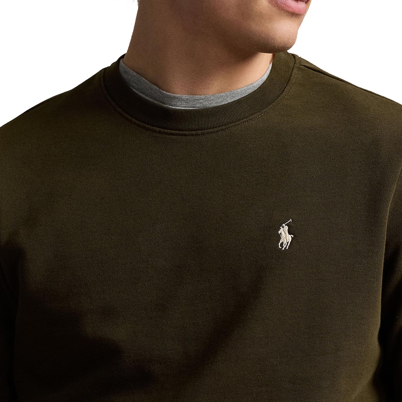 POLO RALPH LAUREN Felpa Girocollo Uomo Dark Loden 710916689 019 DARK LODEN 