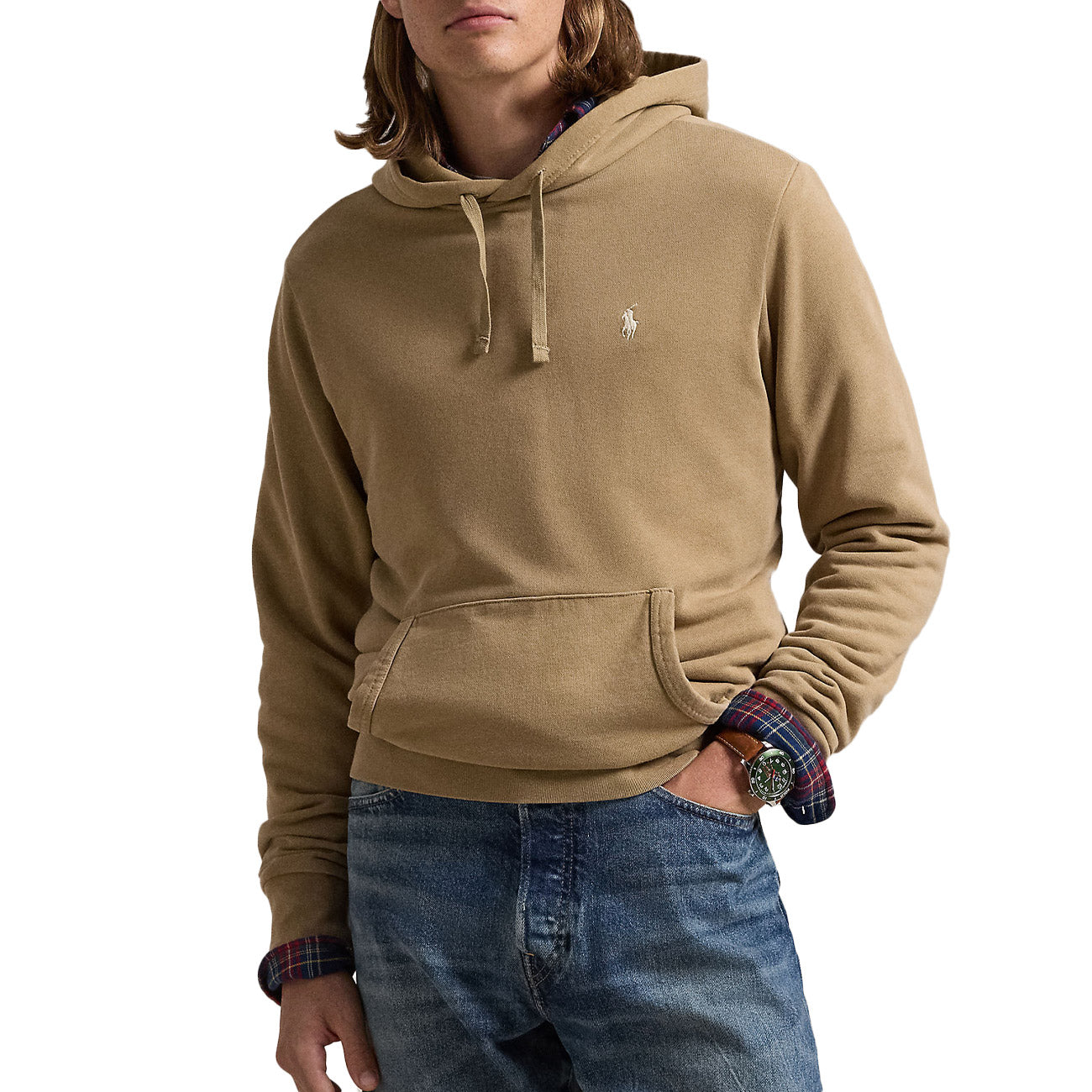 POLO RALPH LAUREN Felpa Con Cappuccio Uomo Desert Khaki 710916690 020 DESERT KHAKI 