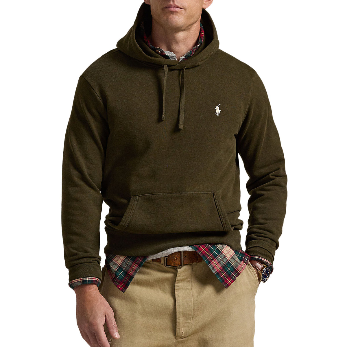 POLO RALPH LAUREN Felpa Con Cappuccio Uomo Dark Loden 710916690 021 DARK LODEN 