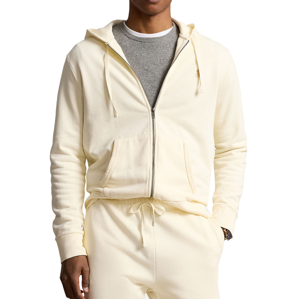 POLO RALPH LAUREN Felpa Full Zip Uomo Club House Cream 710916692 003 CLUBHOUSE CREAM 
