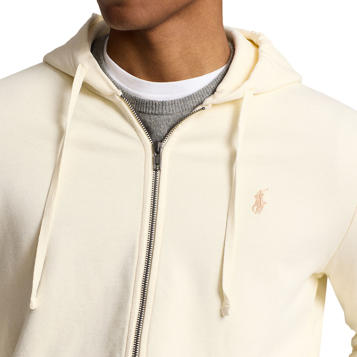 POLO RALPH LAUREN Felpa Full Zip Uomo Club House Cream 710916692 003 CLUBHOUSE CREAM 