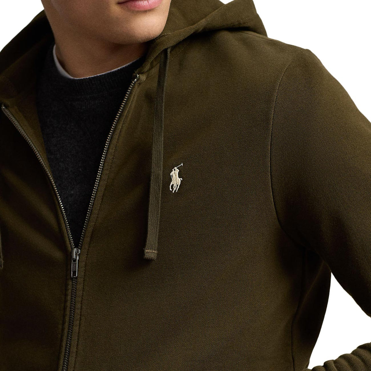POLO RALPH LAUREN Felpa Full Zip Uomo Dark Loden 710916692 015 DARK LODEN 