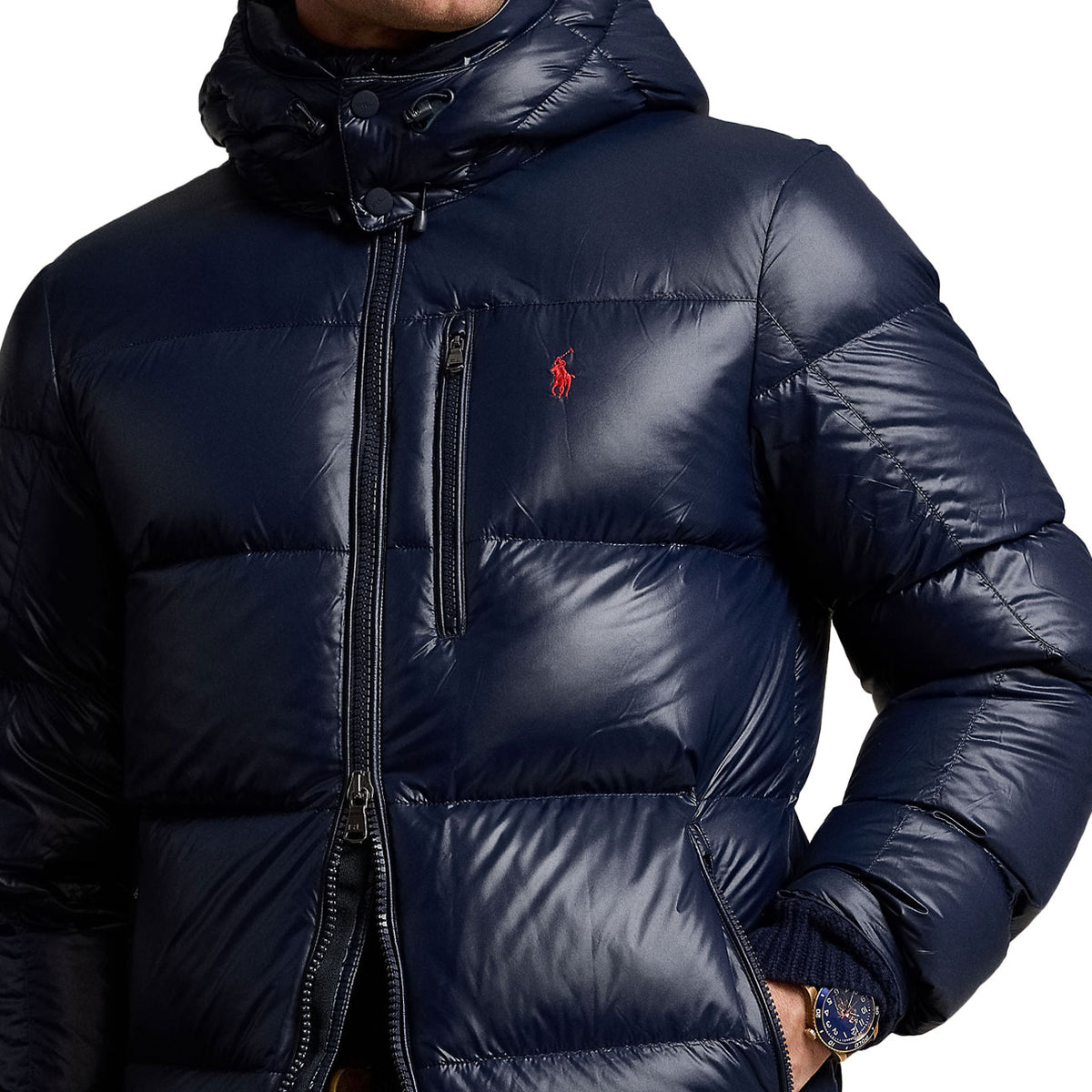 POLO RALPH LAUREN Bomber Lucido Gorham Uomo Collection Navy Glossy 710950912 003 COLLECTION NAVY GLOSSY 