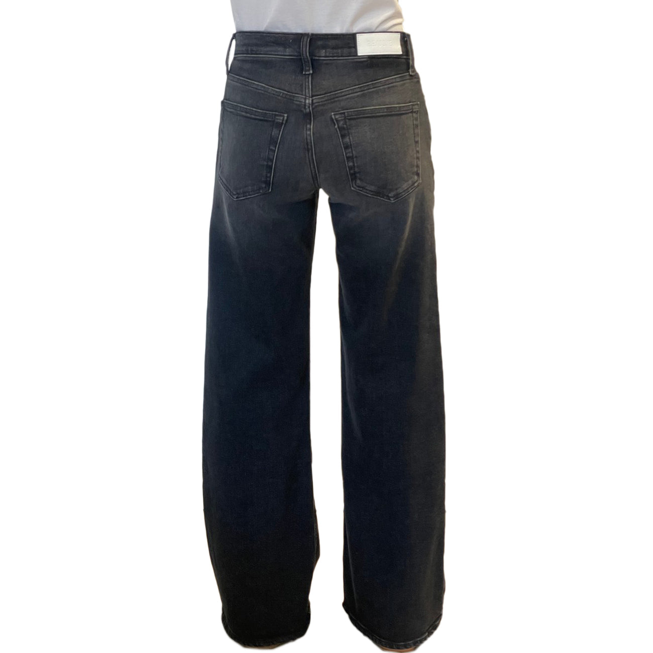 RE/DONE Jeans Mid Rise Wide Leg Donna Onyx Fade 144-03WMRWDLG ONYX FADE 