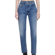 RE/DONE 70S Stove Pipe Jeans Donna Medium Vain 188-3WSTV27 MEDIUM VAIN 