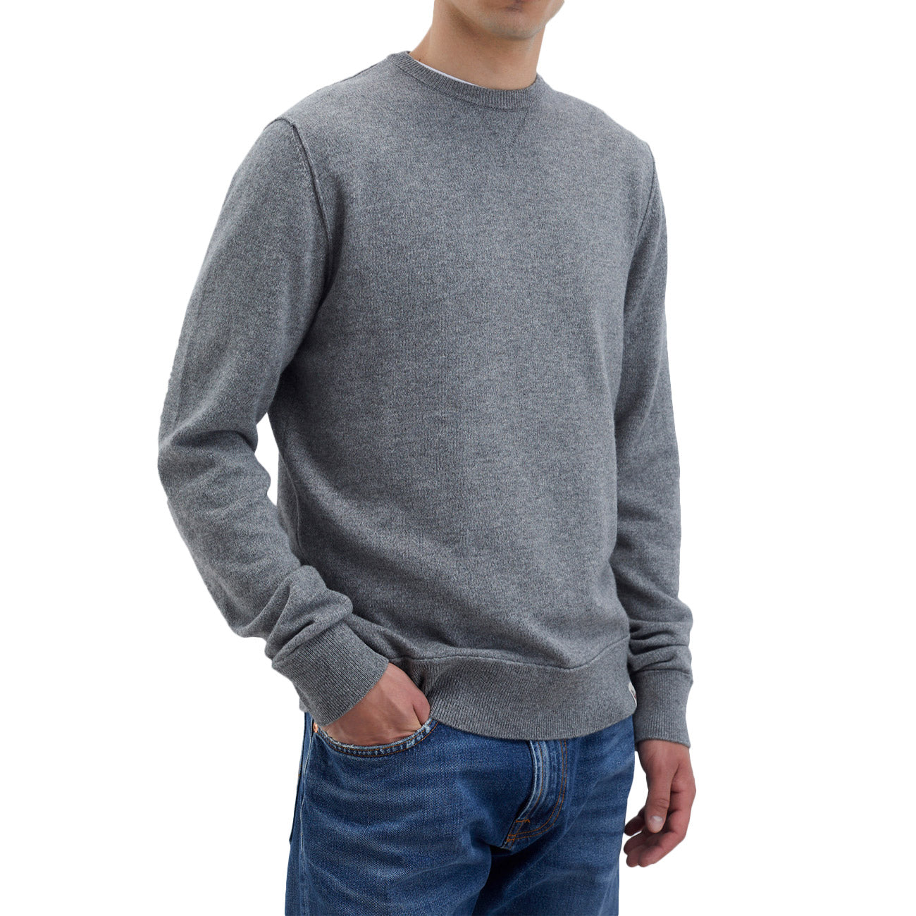 ROY ROGER'S Maglia Raw Edge Uomo Grey Melange RRU90135CH84XXXX C0094 GREY MELANGE 