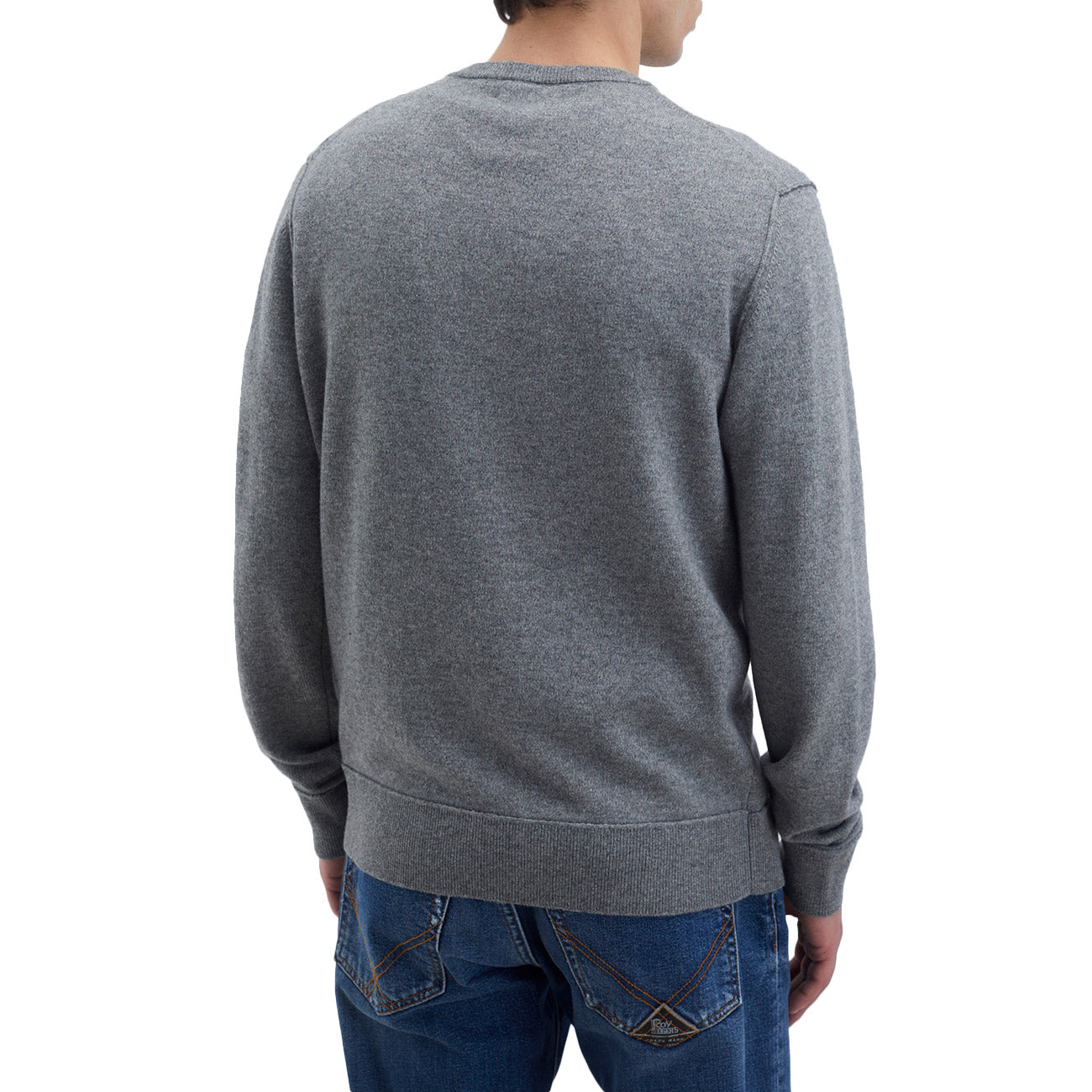 ROY ROGER'S Maglia Raw Edge Uomo Grey Melange RRU90135CH84XXXX C0094 GREY MELANGE 