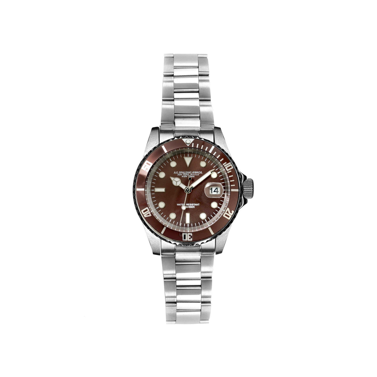 A.G. SPALDING&BROS Orologio New Diver Unisex Marrone 174367P 252 MARRONE 