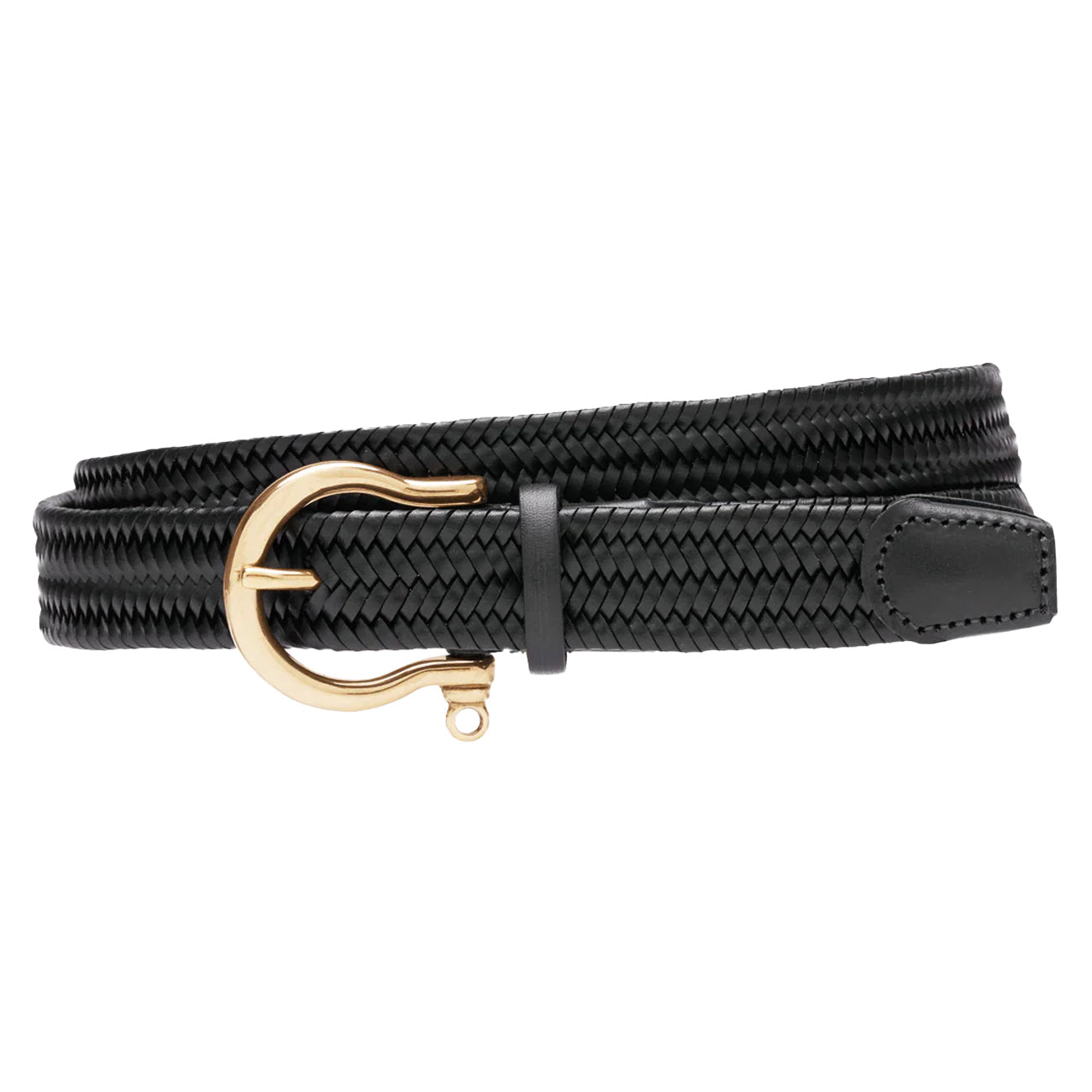 ATHISON Cintura Leather Elastic Donna Nero ATHISON 156 BLACK 
