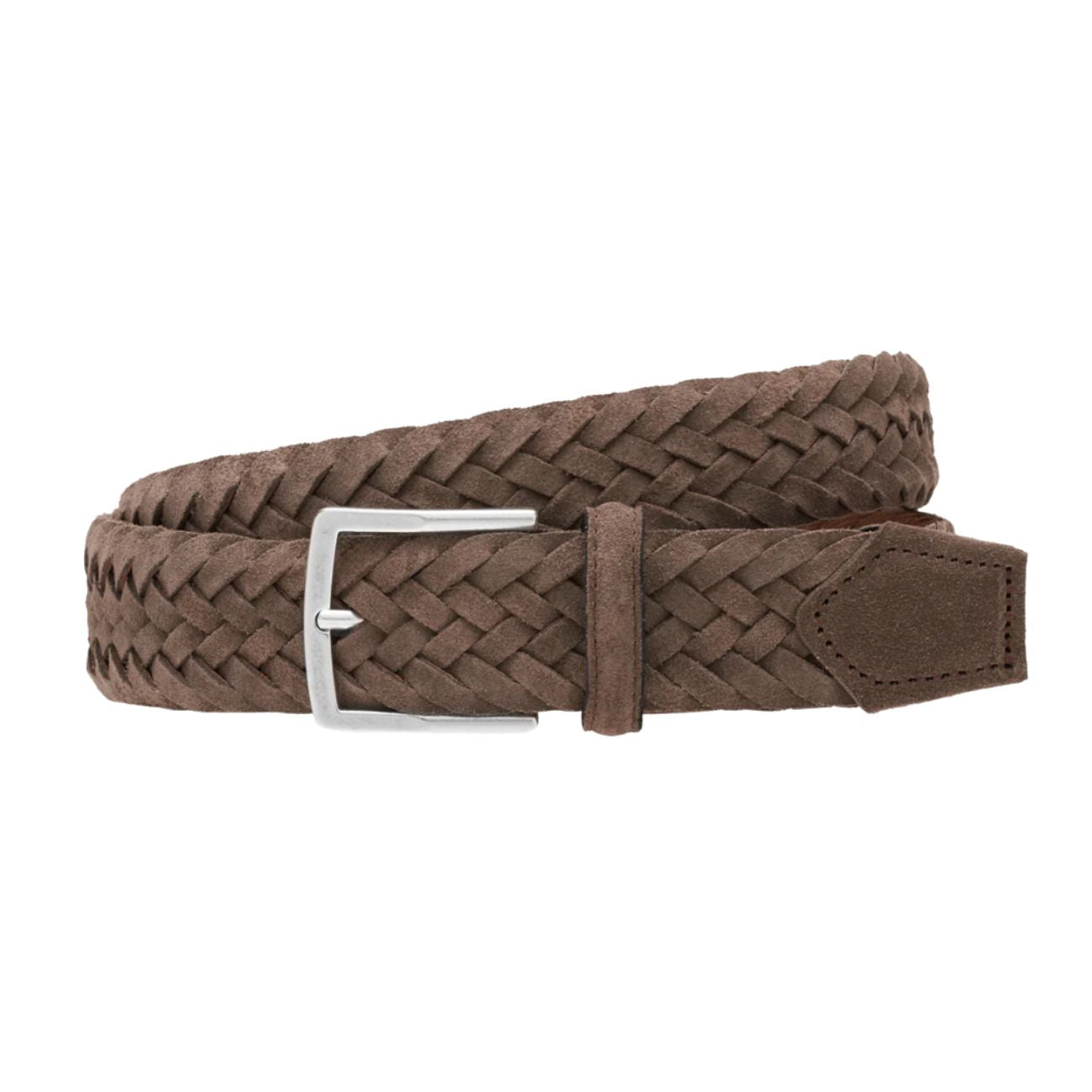 ATHISON Cintura Suede Braided Uomo Marrone Scuro ATHISON 28 DARK BEOWN 