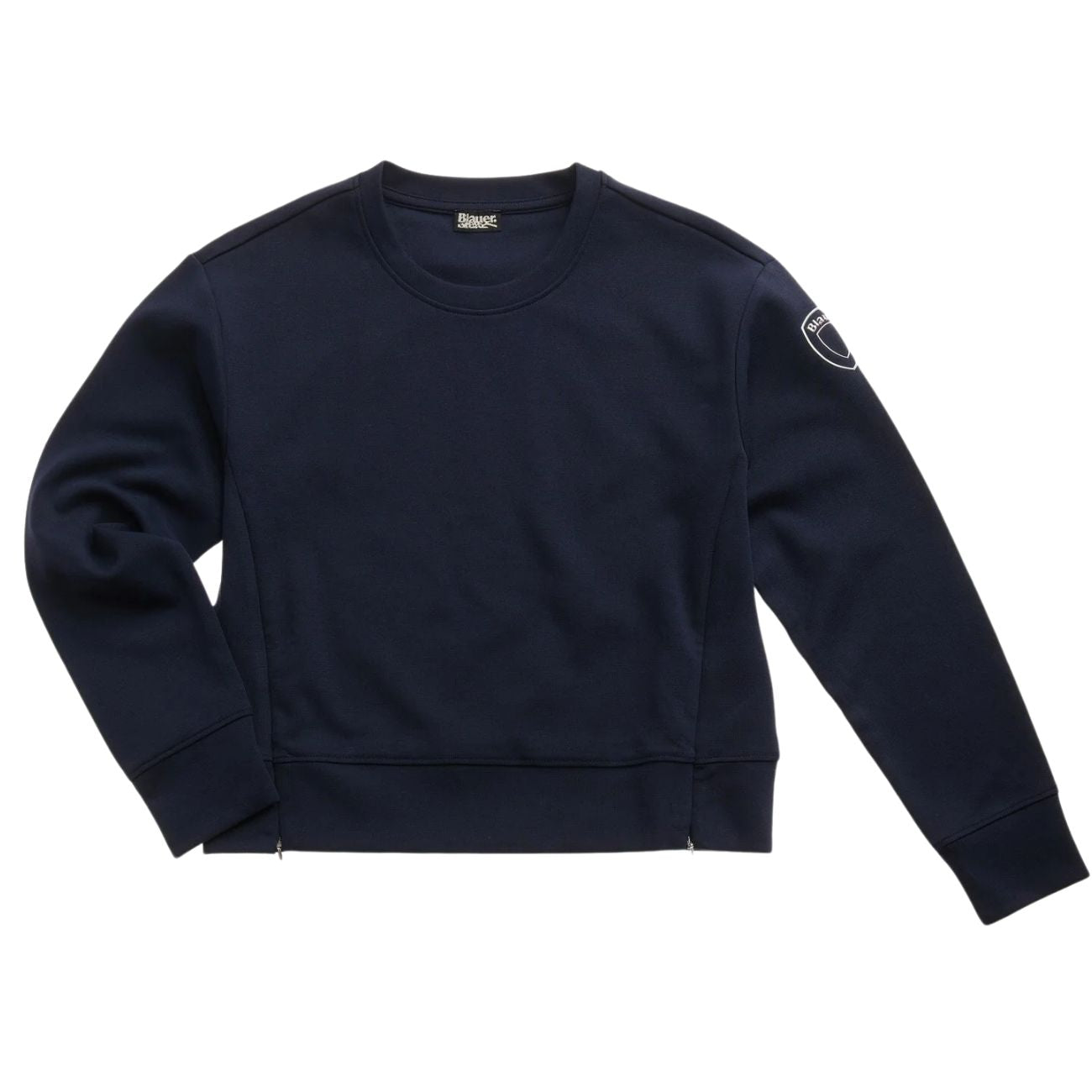 BLAUER Felpa Girocollo Con Zip Donna Blu 25SBLDF03076-007092 888 BLU 