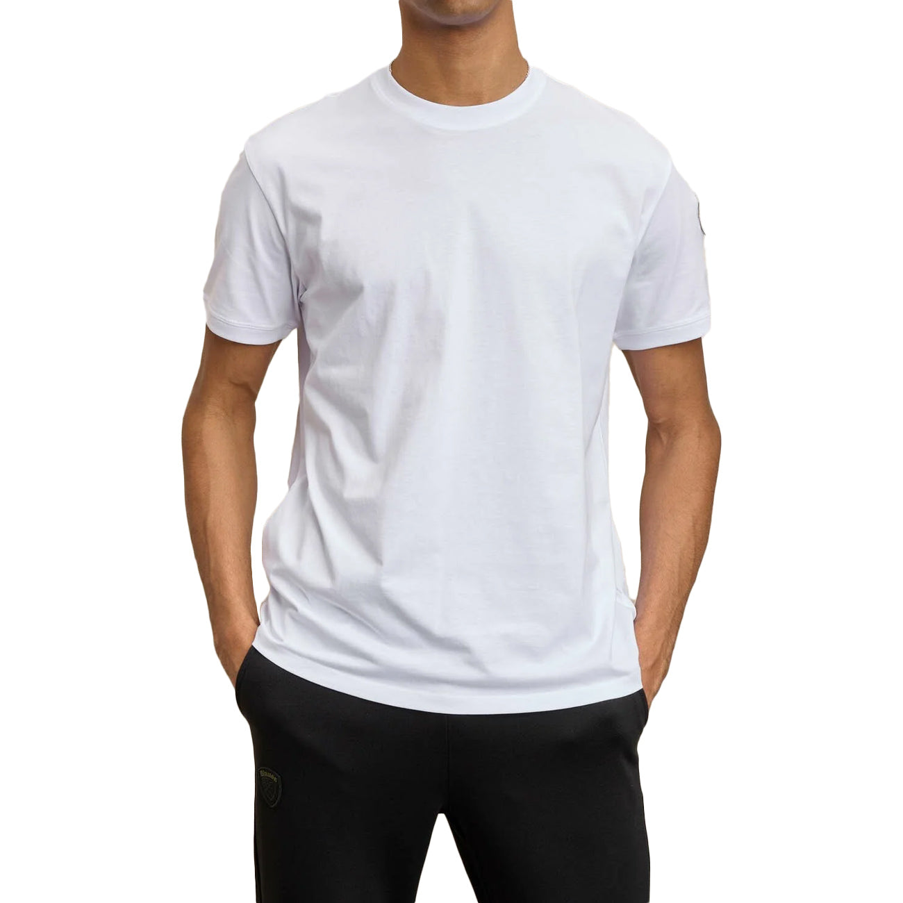 BLAUER T-Shirt Girocollo Anthony 25SBLUH02275-007100 100 BIANCO 