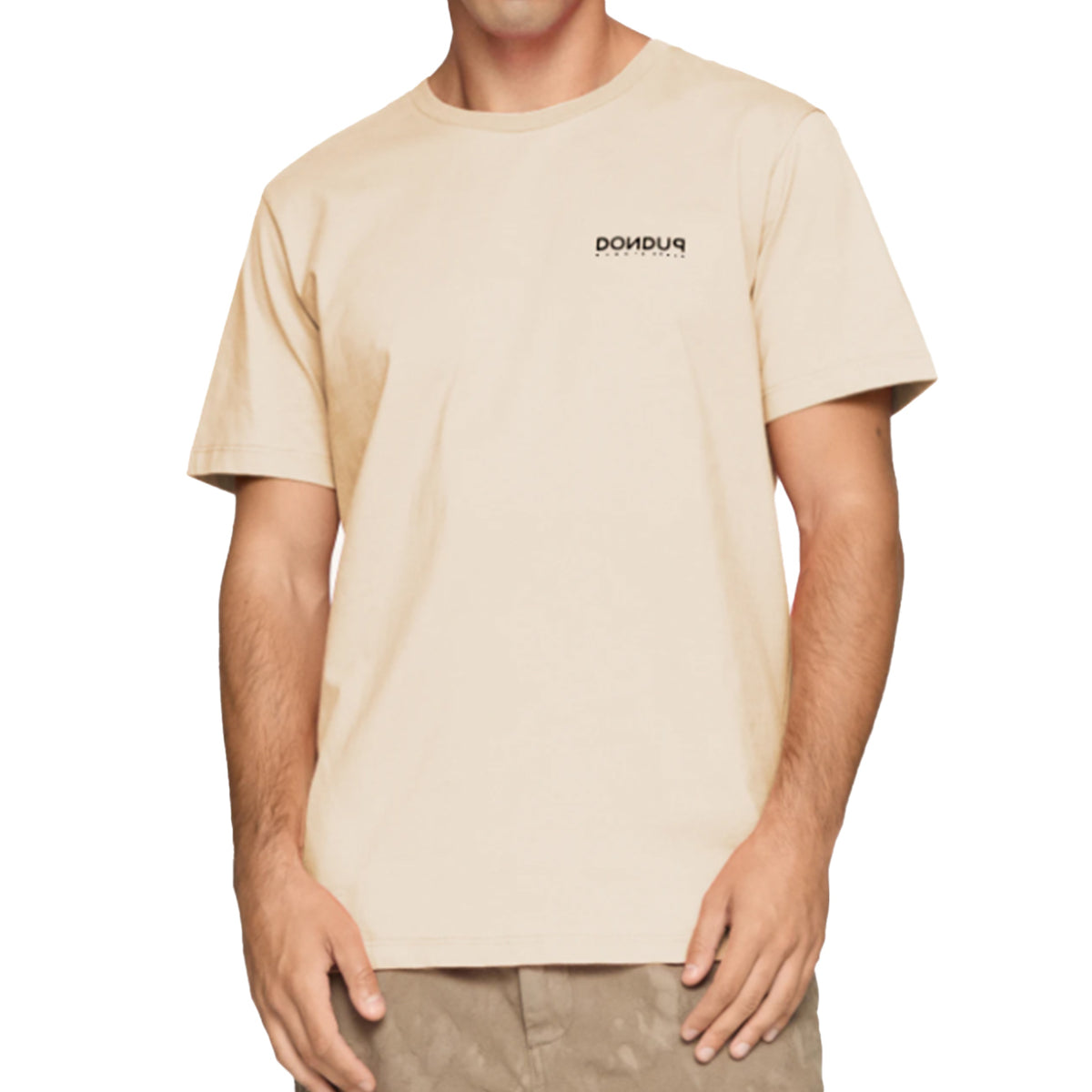 DONDUP T-Shirt Girocollo In Jersey US198JF0309UIT08 010 BEIGE 