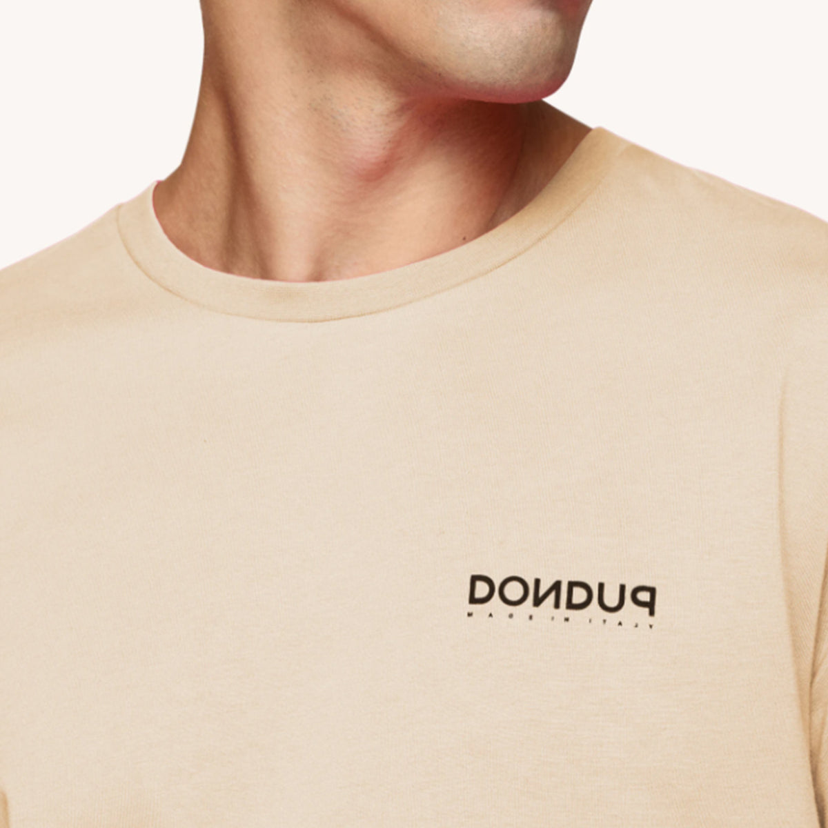 DONDUP T-Shirt Girocollo In Jersey US198JF0309UIT08 010 BEIGE 