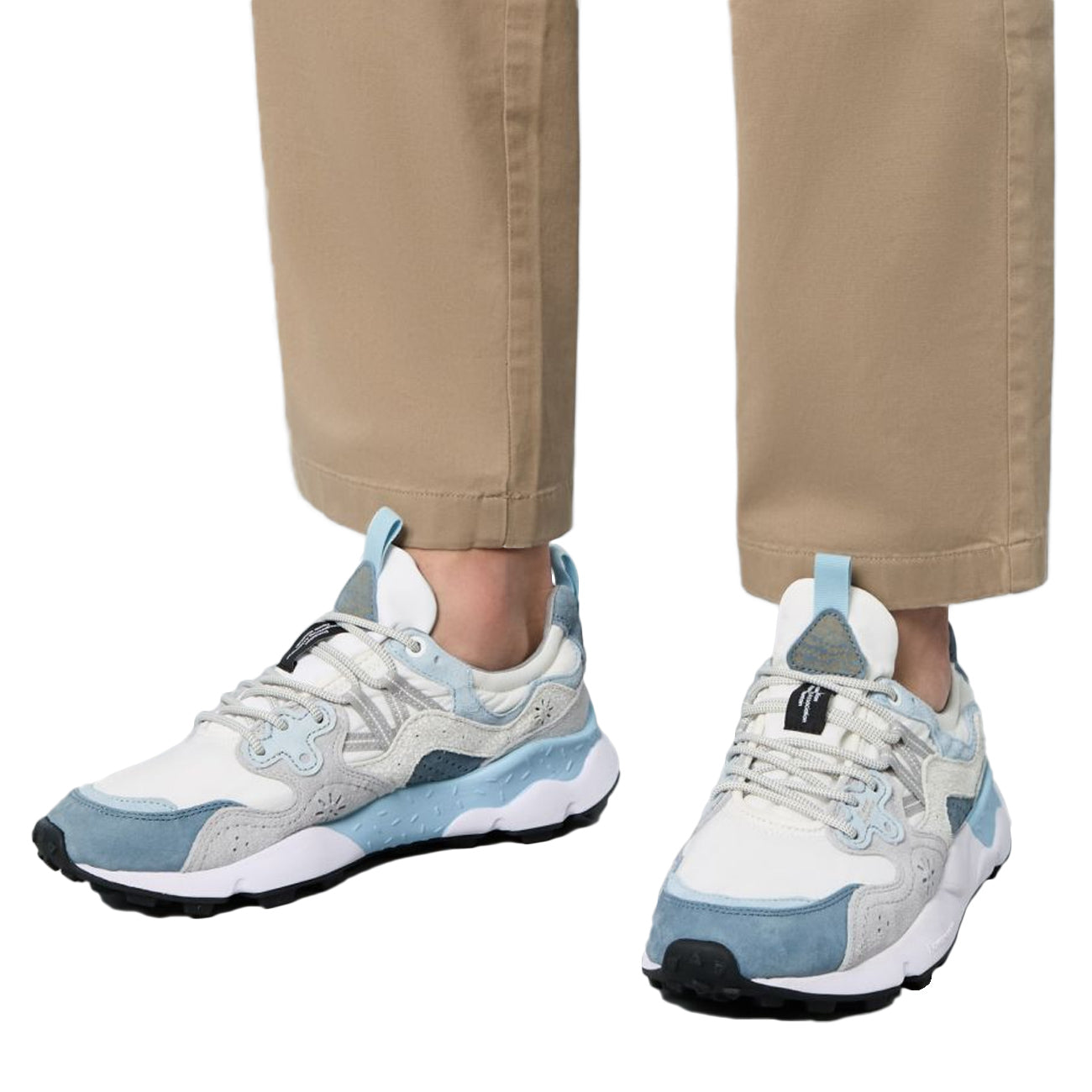 FLOWER MOUNTAIN Sneakers Yamano 3 Uomo Celeste Bianco Grigio 1C870012017816 CELESTE/WHITEGREY 