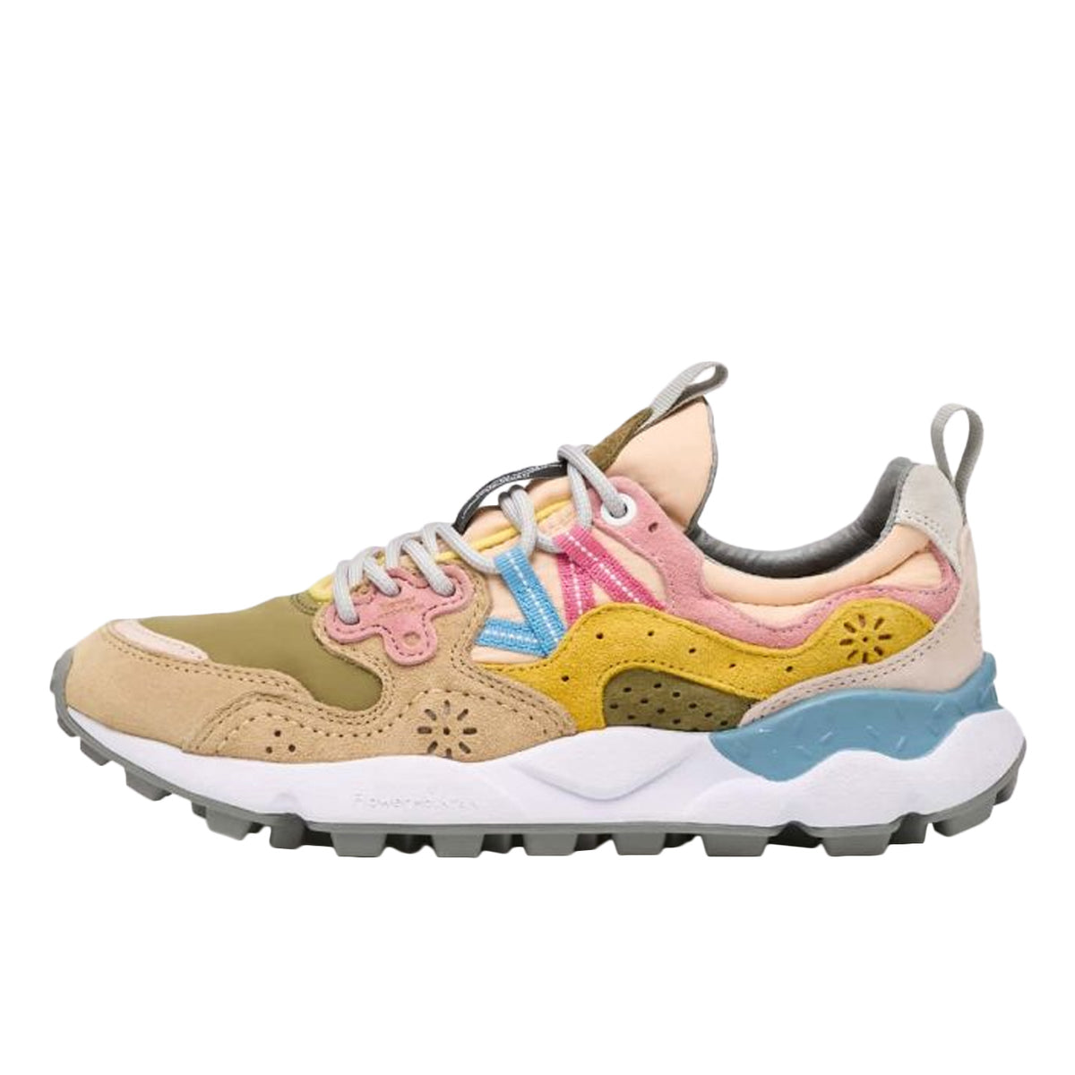 FLOWER MOUNTAIN Sneakers Yamano 3 In Camoscio E Tessuto Tecnico 1M71000201781701 DARKROSE/CHESTNUT 