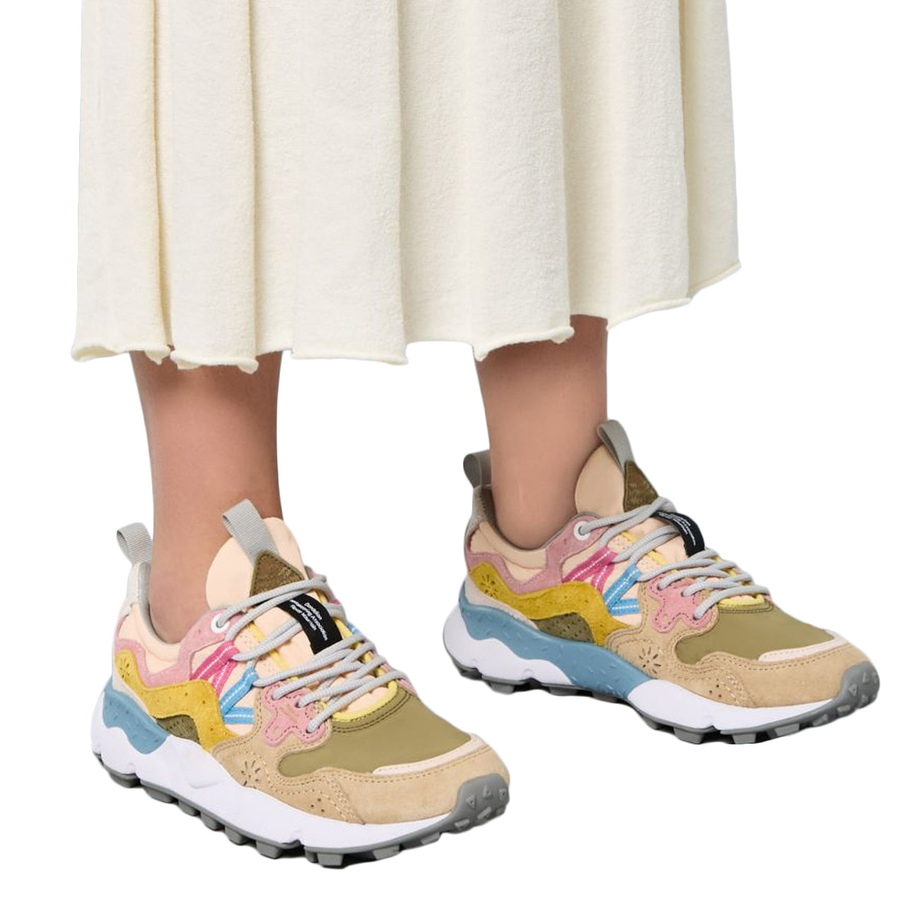 FLOWER MOUNTAIN Sneakers Yamano 3 In Camoscio E Tessuto Tecnico 1M71000201781701 DARKROSE/CHESTNUT 