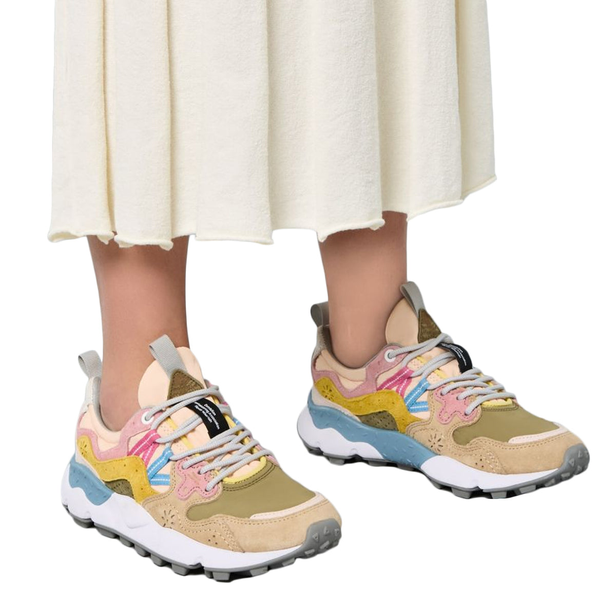 FLOWER MOUNTAIN Sneakers Yamano 3 In Camoscio E Tessuto Tecnico 1M71000201781701 DARKROSE/CHESTNUT 