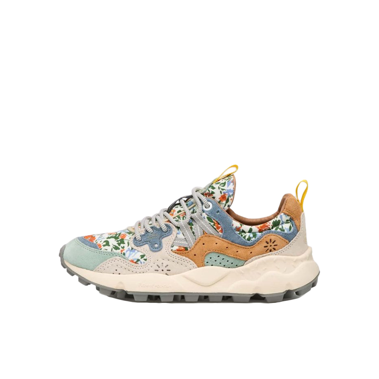 FLOWER MOUNTAIN Sneakers Yamano 3 Stampa Floreale Donna Grigio Latte 3B47001201781740 GREY/MILK 