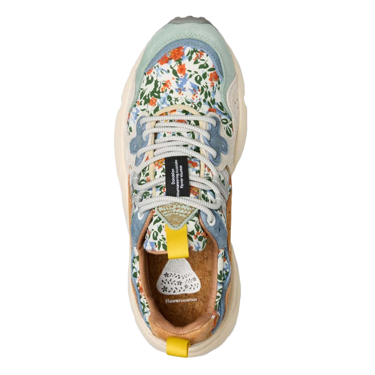 FLOWER MOUNTAIN Sneakers Yamano 3 Stampa Floreale Donna Grigio Latte 3B47001201781740 GREY/MILK 