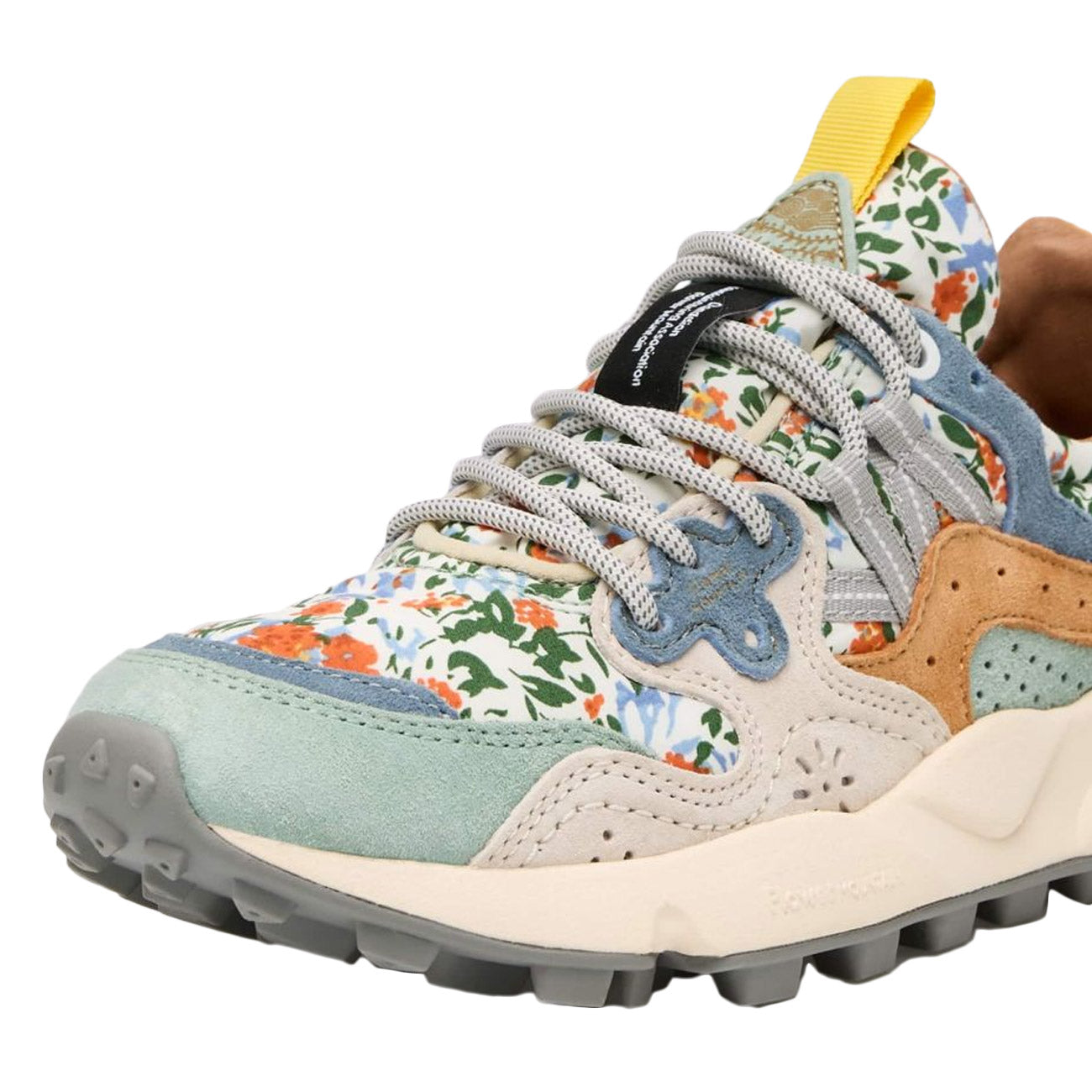 FLOWER MOUNTAIN Sneakers Yamano 3 Stampa Floreale Donna Grigio Latte 3B47001201781740 GREY/MILK 