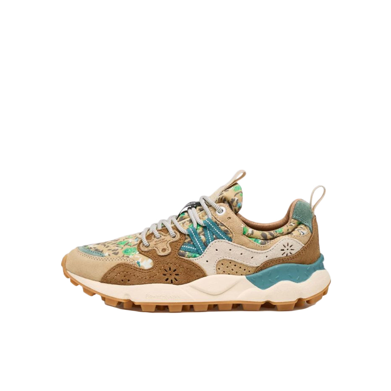 FLOWER MOUNTAIN Sneakers Yamano 3 Stampa Florale Donna Marrone Chiaro Marrone Scuro 4D30001201781740 LIGHTBROWN/DARKBROWN 