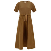 HERNO Abito In Glam Knit Effect E Techno Taffetà AB000032D-52056 2157 CAMMELLO 
