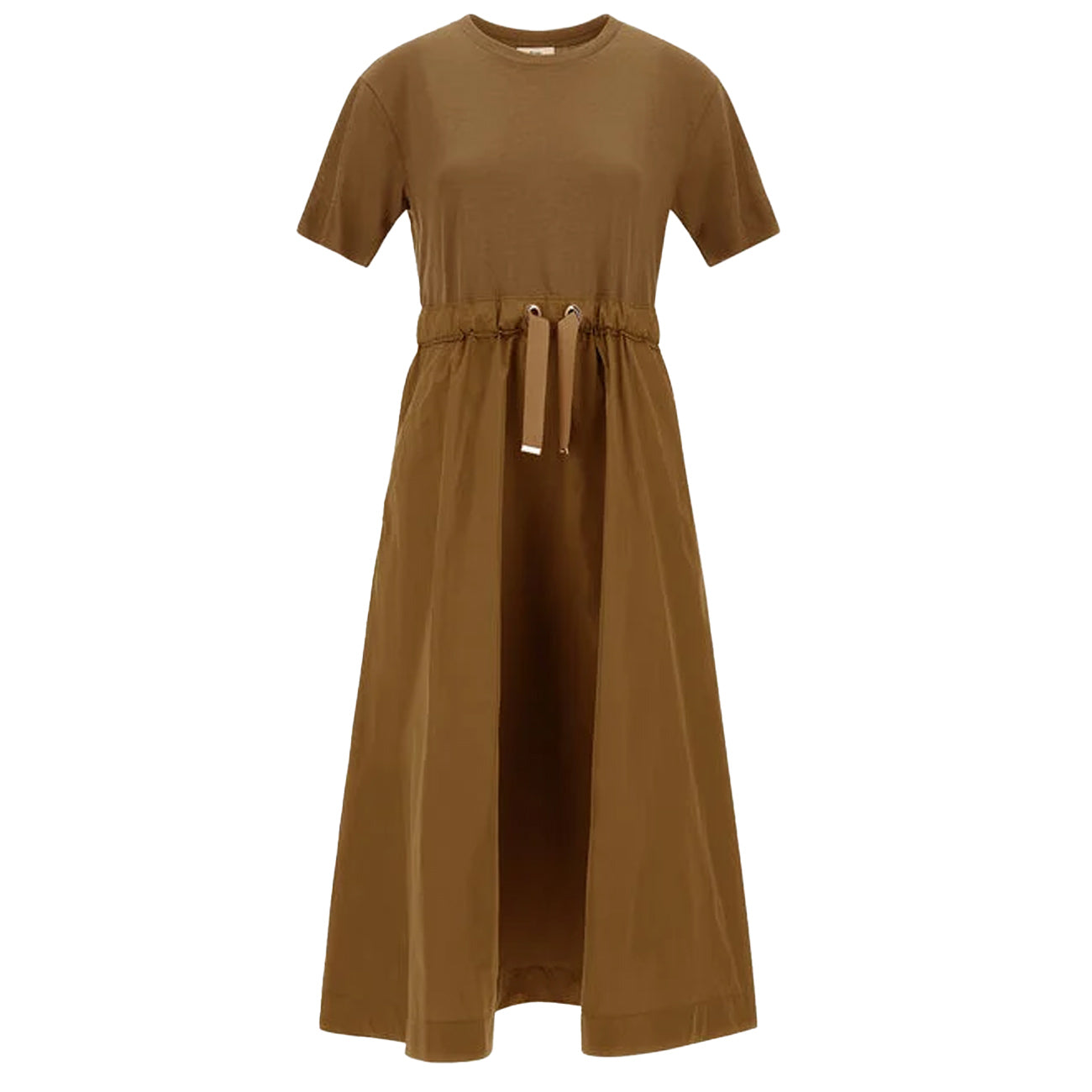 HERNO Abito In Glam Knit Effect E Techno Taffetà AB000032D-52056 2157 CAMMELLO 