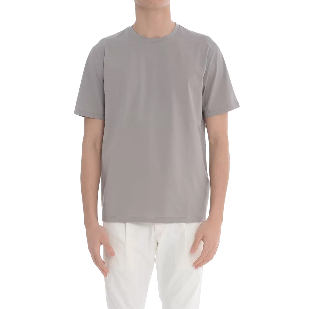 HERNO T-Shirt In Cotone Elasticizzato Superfine JG000174U-52003 9408 GRIGIO 