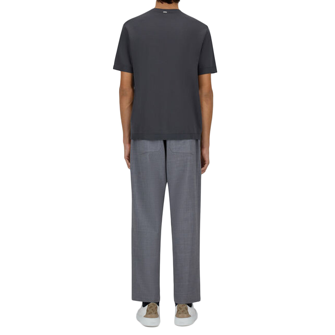 HERNO T-Shirt In Jersey Effetto Maglia JG000206U-52059 9460 GRIGIO 