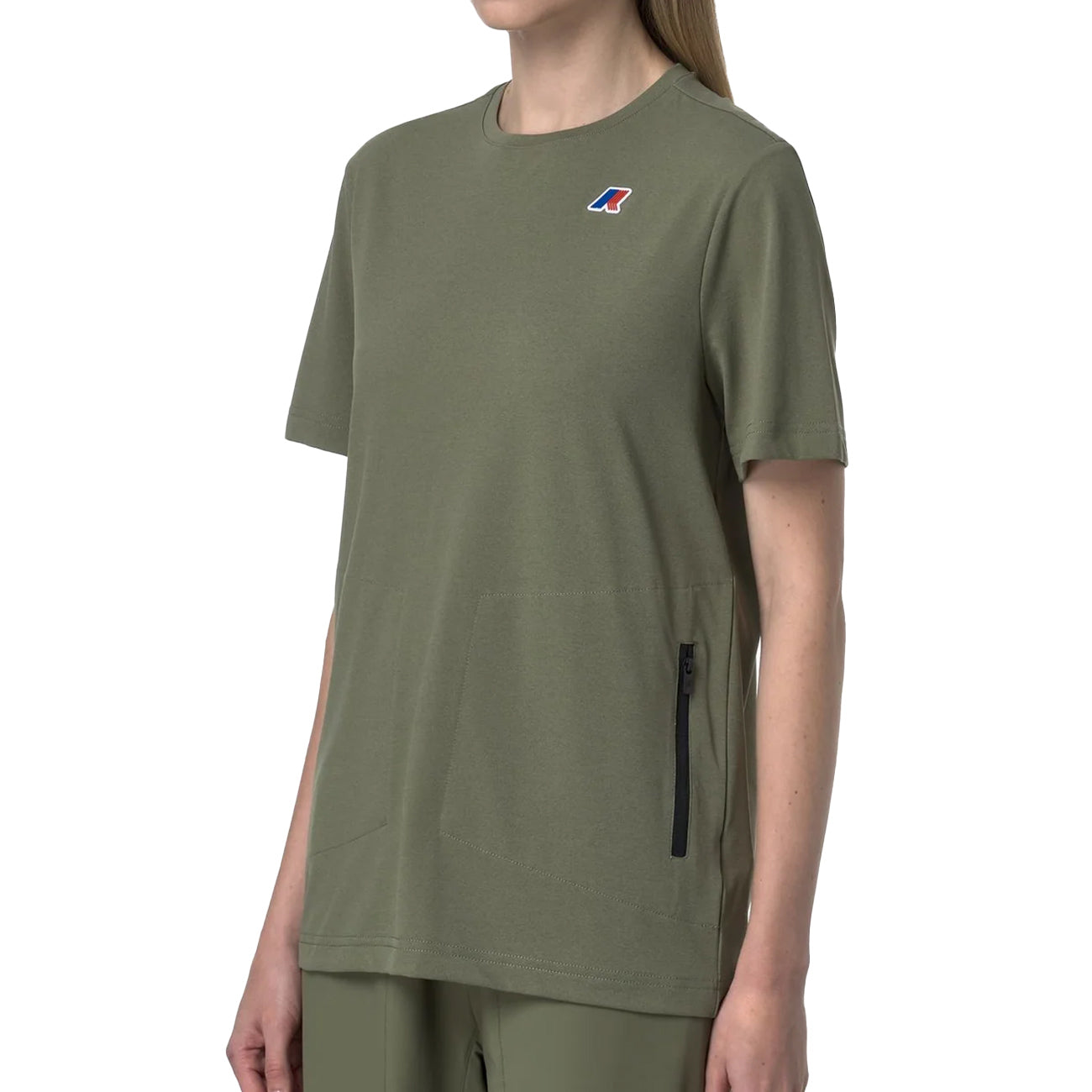 K-WAY T-Shirt Da Viaggio Seril Travel K1141LW V15 GREEN LICHEN 